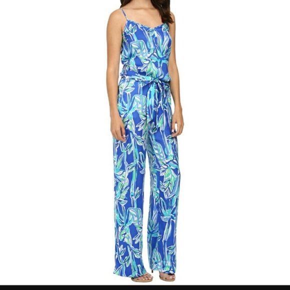 Lilly Pulitzer Pants - Lilly Pulitzer Dusk Jumpsuit Medium Blue Bamboom
